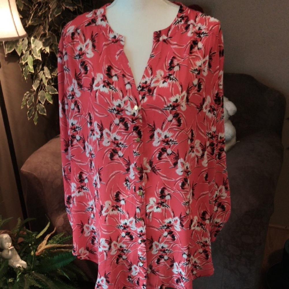 Nue Options Floral Pink Blouse